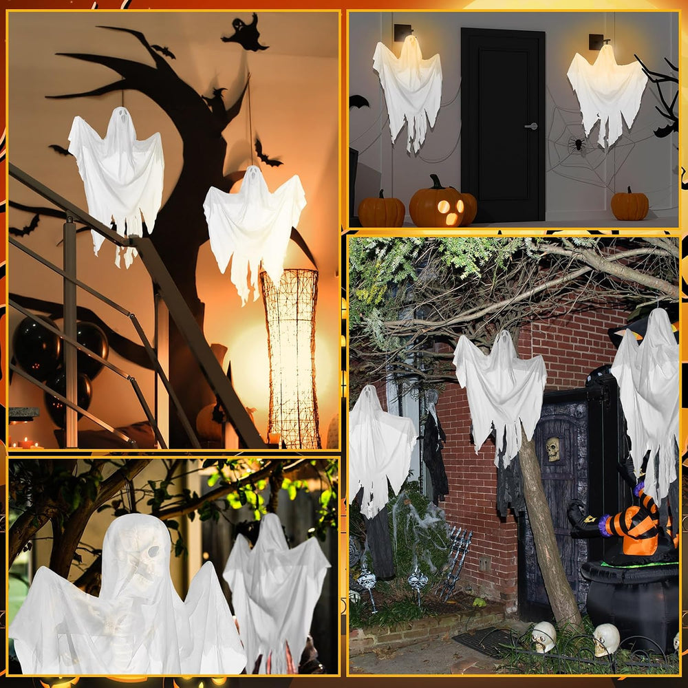Libima 12 Pcs Halloween Hanging Ghost Decoration 27.5 Inch Cute Flying Ghost ...