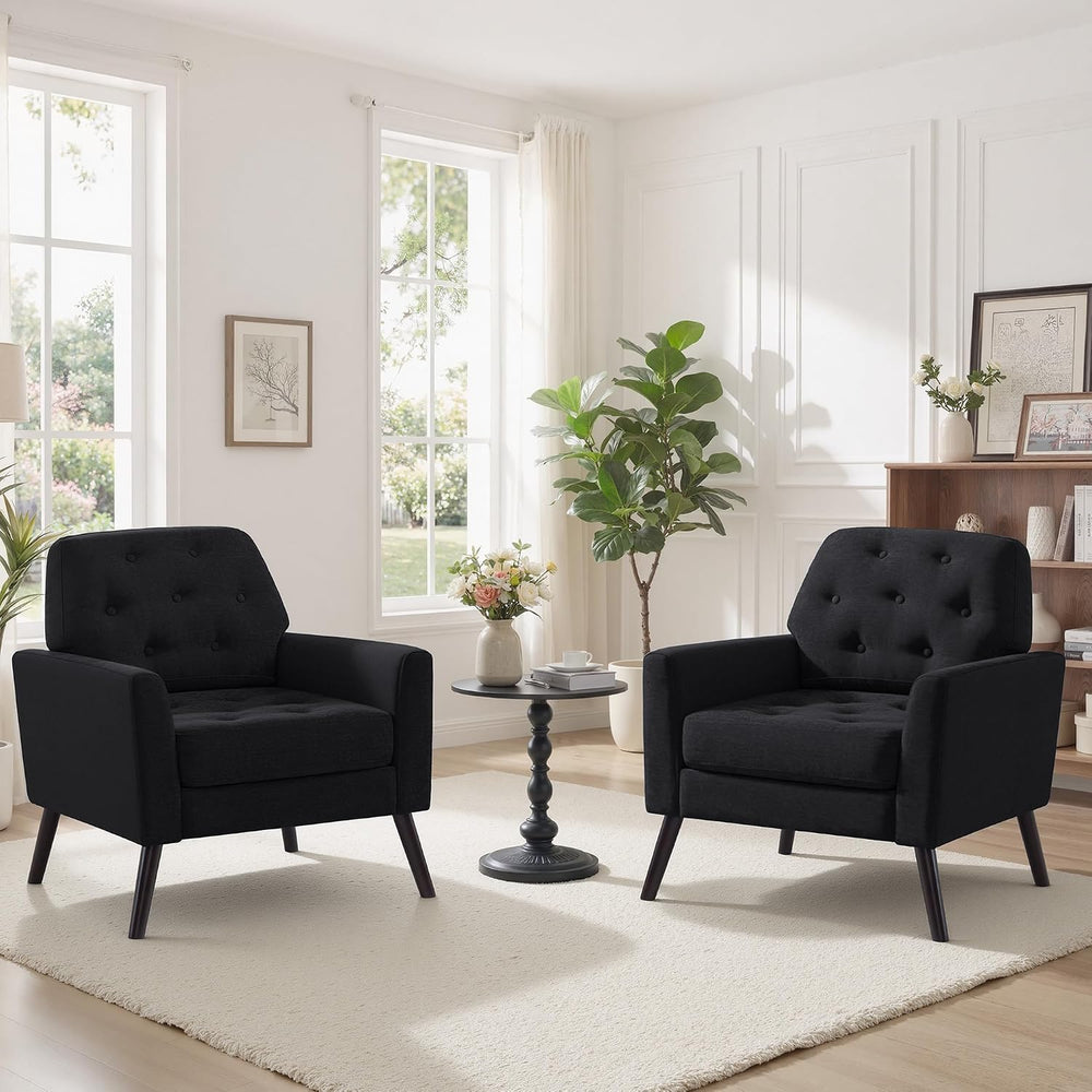 Accent Chair for Living Room, Mid Century Modern Reading Chair, Upholstered A...