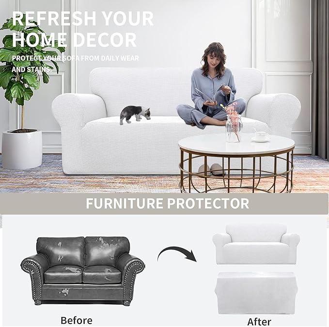 Easy-Going Stretch Oversized Loveseat Slipcover 1-Piece Sofa Cover Furniture