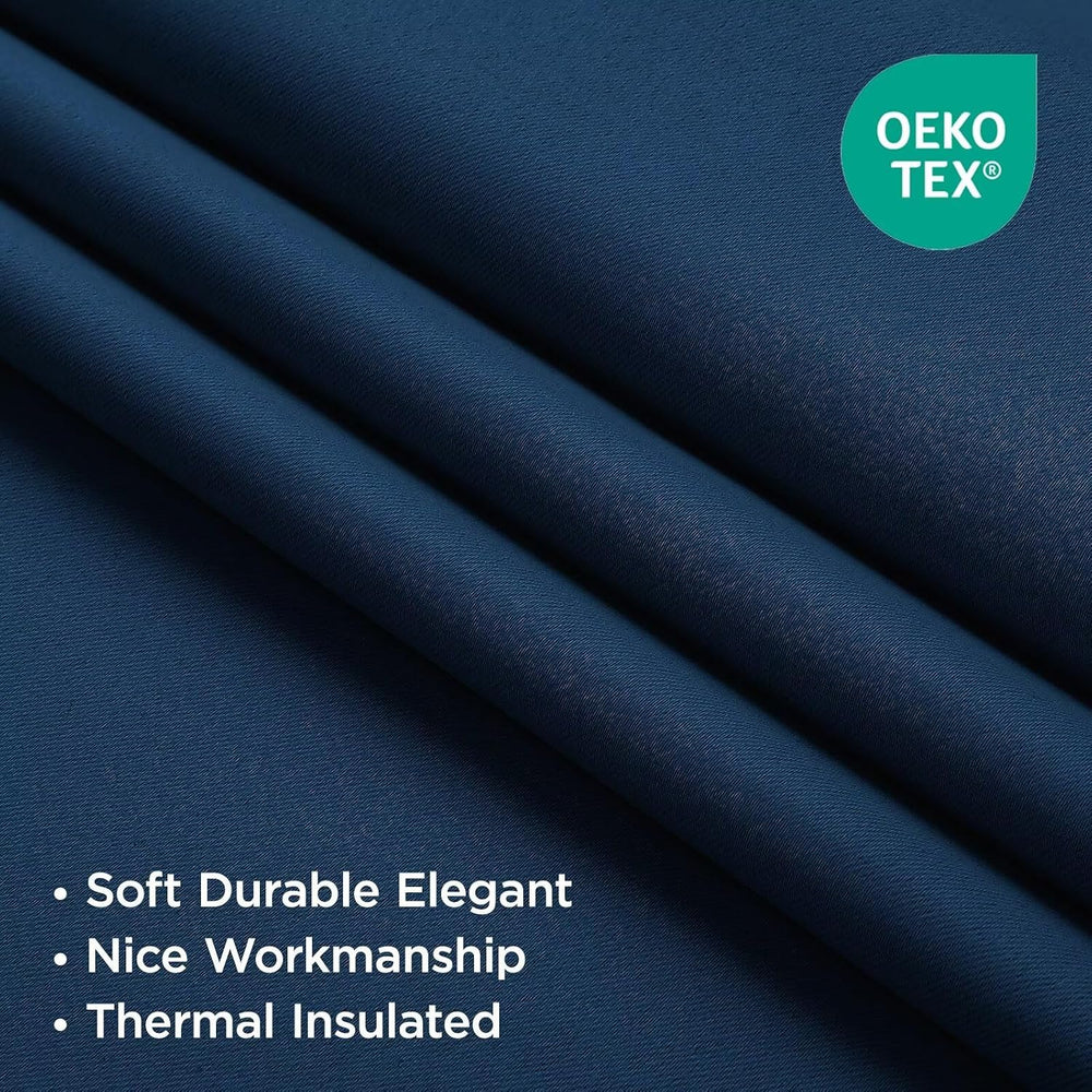 Joydeco Blackout Curtains 96 Inches Long, Thermal Insulated Black Out Curtain...