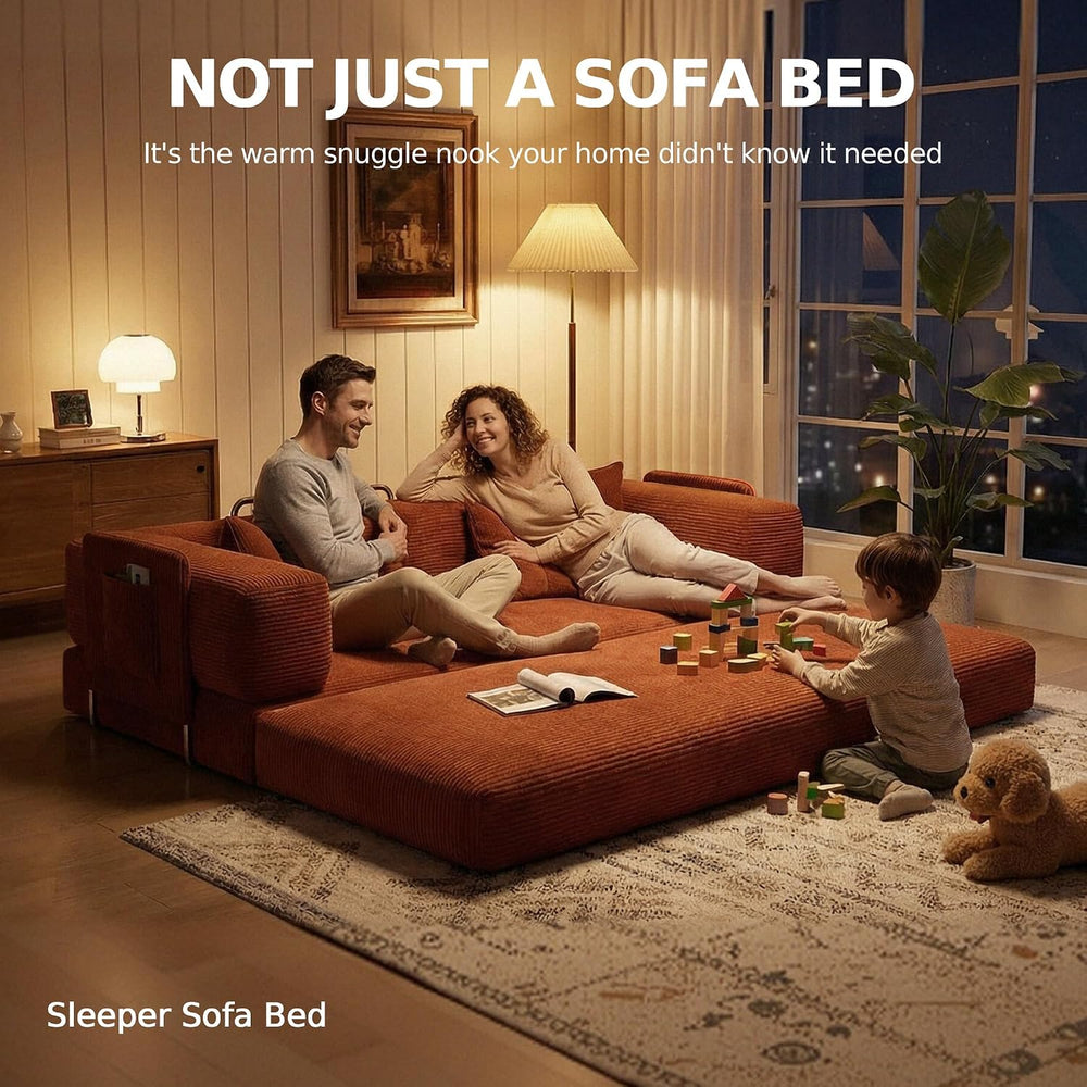 MoonSpeak 78.8'' Futon Sofa Bed, Boneless Couches for Living Room