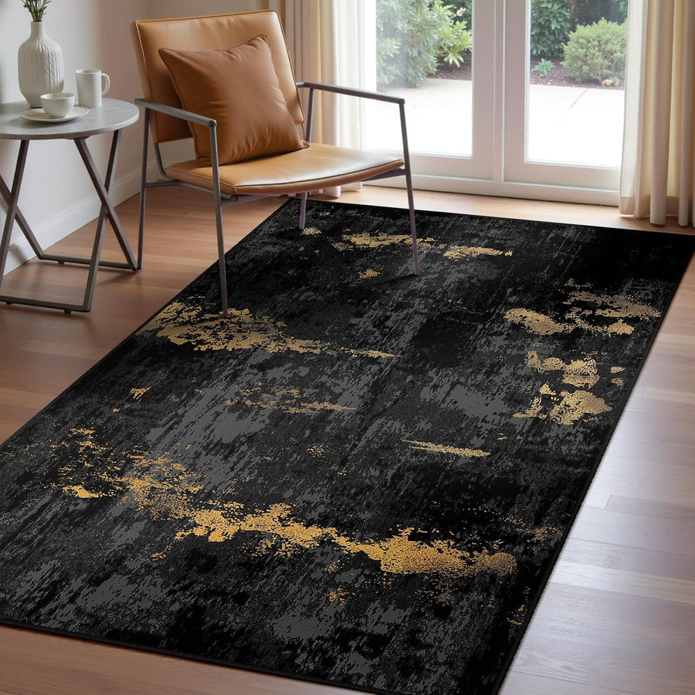 Washable Area Rugs 3'x5' Non-Slip Modern Abstract Soft