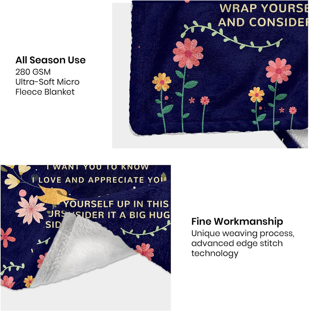 Sister Blanket Gifts for Women, Sister Birthday Gifts for Valentines