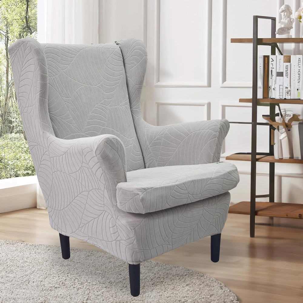 HAOYONG Waterproof Wing Chair Slipcovers Stretch Wingback Chair Covers 3 Piec...