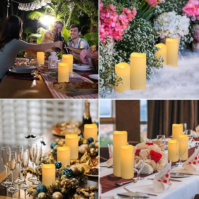 pliadvbu Flameless LED Candles 72 Pack, Outdoor Realistic Waterproof Votive C...