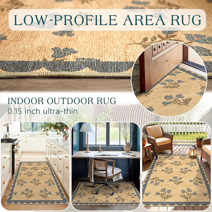 3x5 Floral Entry Rug