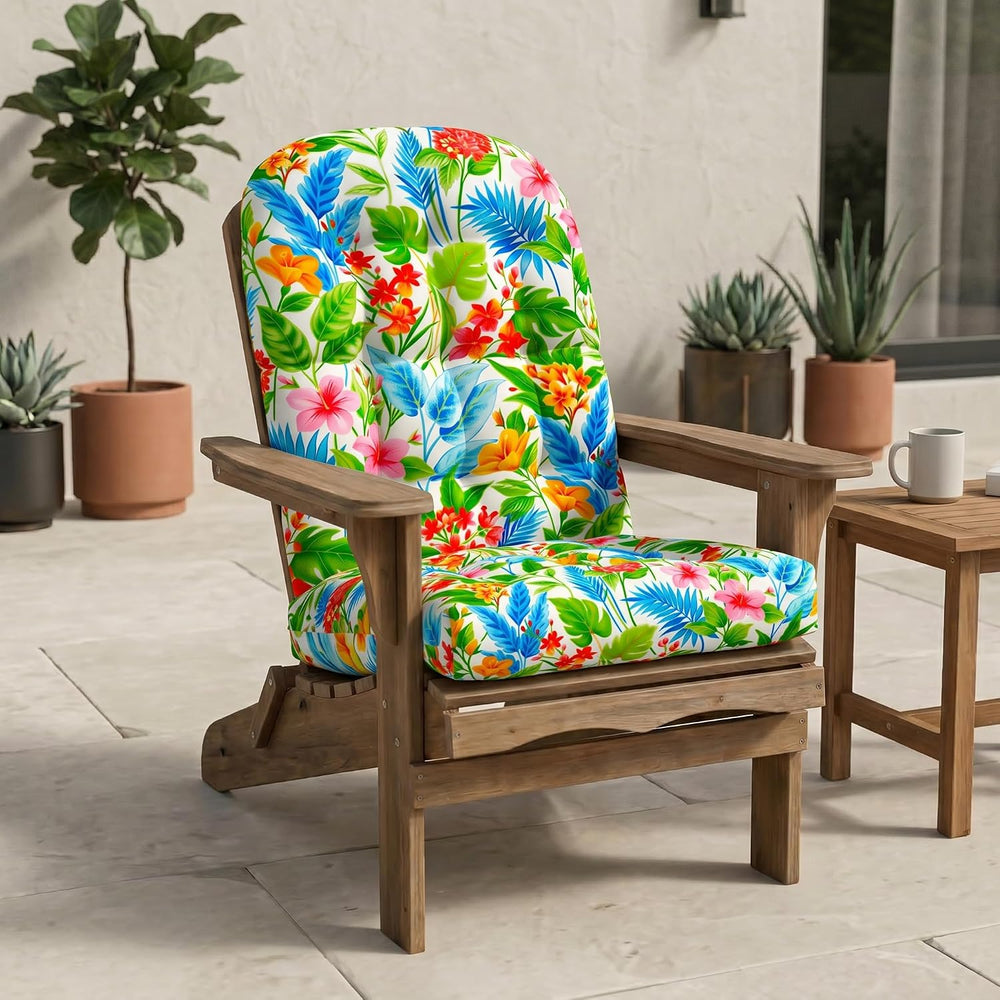 RSH DECOR: Tufted Adirondack Chair Cushion | 42.5” x 21” | All-Weather Spun F...