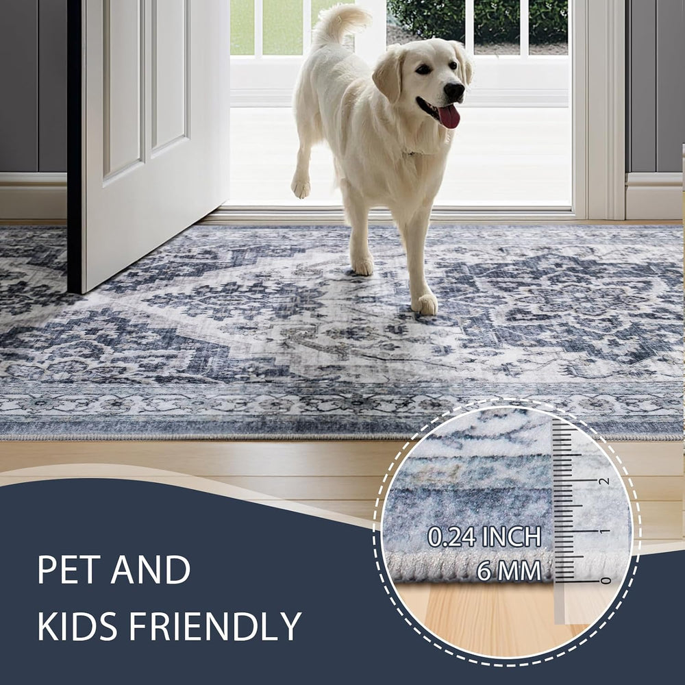 UKISS Washable Runner Rug ,2x6 Non-Slip Soft Boho Vintage Hallway Runner Rugs...