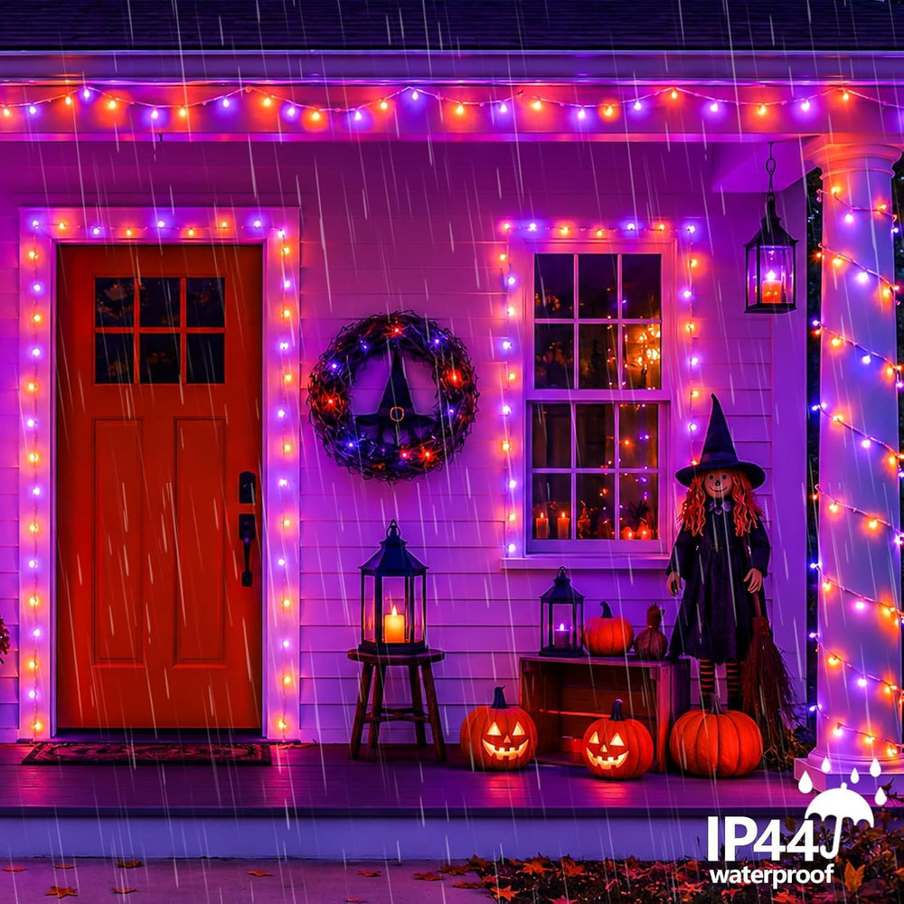 Halloween String Lights Orange and Purple 165ft 500 LED