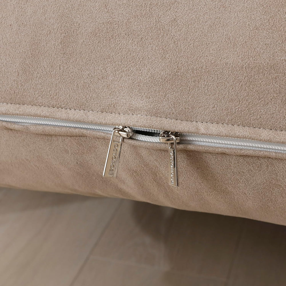 OctoRose Full Size 54x75x8 inch 3 Side Zipper Classic Soft Micro Suede Futon ...