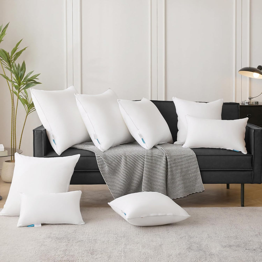 Oubonun 18"x18" Pillow Inserts (Set of 4) - 100% Cotton Cover, Squa...