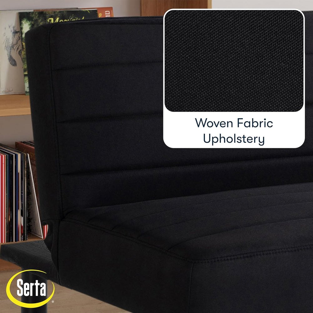 Serta® Damien 66.1” Convertible Futon Sofa, Sofa‑Lounger‑Bed Design, Dreamcoi...