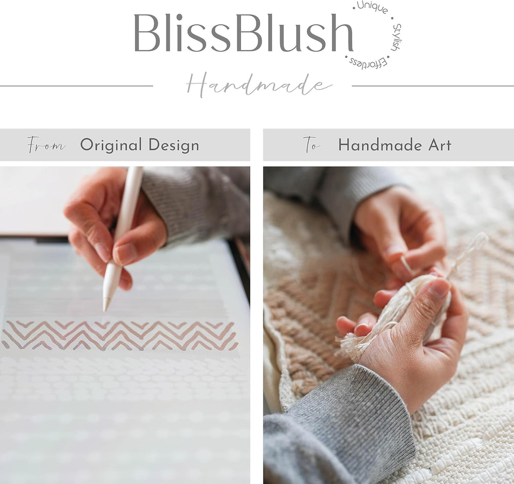 BlissBlush Cream Decorative Lumbar Throw Pillow Cover 14x36 Boho Long Cushion...