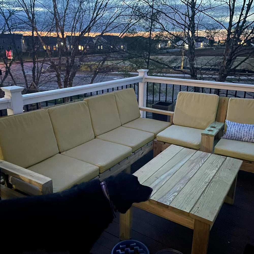 Sqodok Patio Cushion Cover 25x25 inch, 4Pack Sofa Cushion Cover Replacement