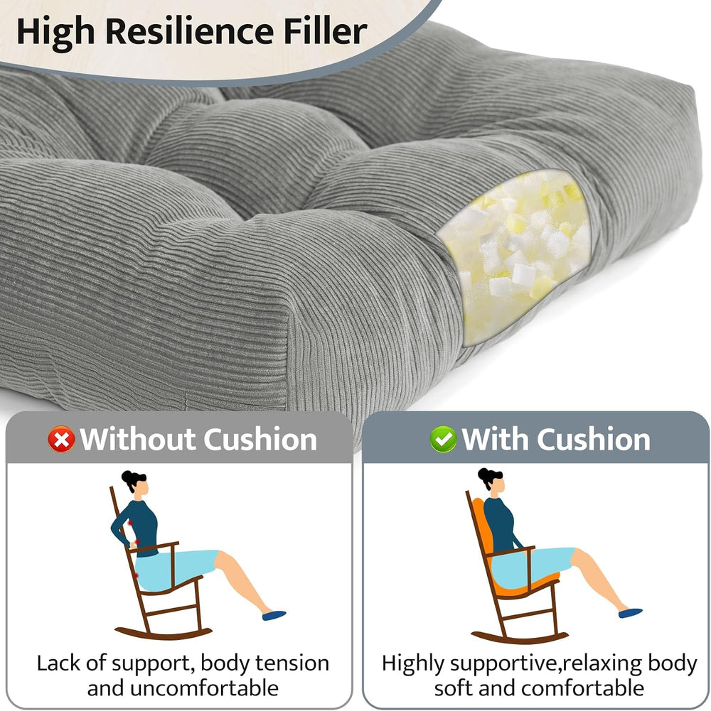 mudilun Adirondack Chair Cushion 44x19x4in for Indoor Rocking Chair Pads
