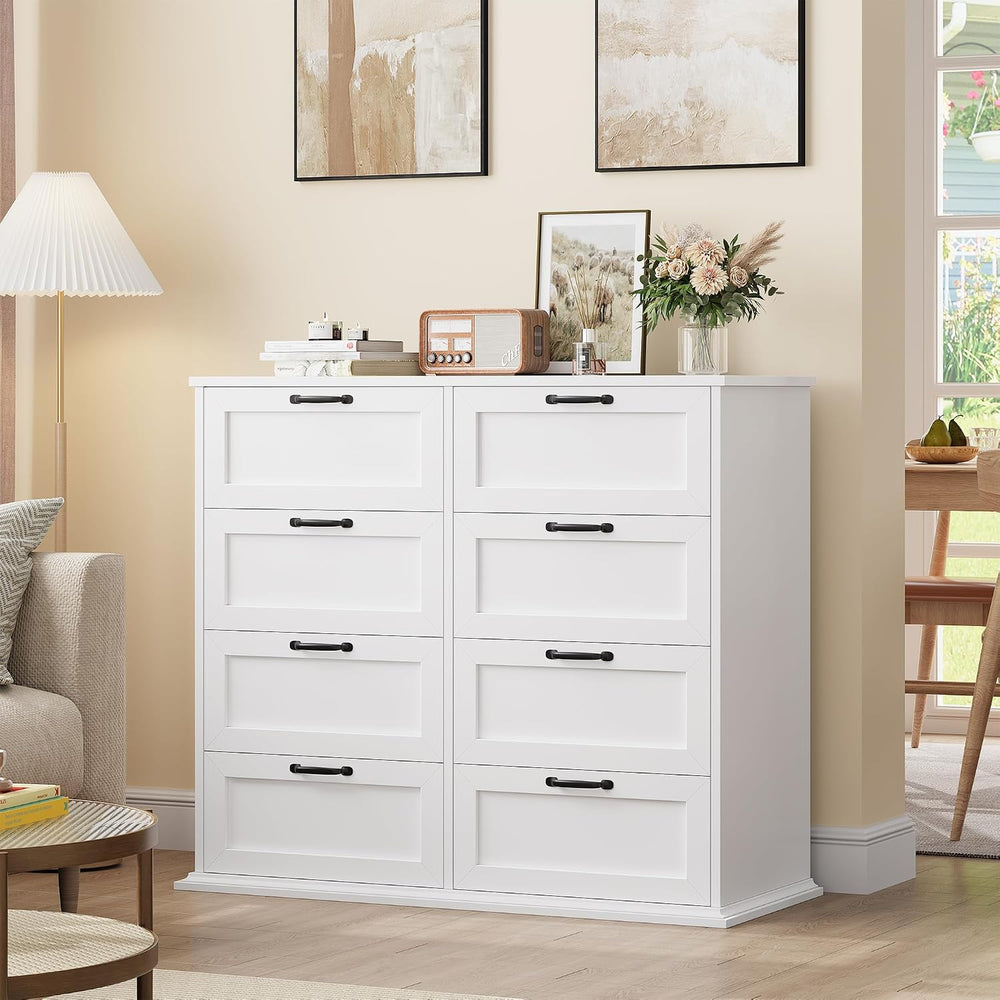 BOTLOG Wood Dresser for Bedroom with 8 Drawers