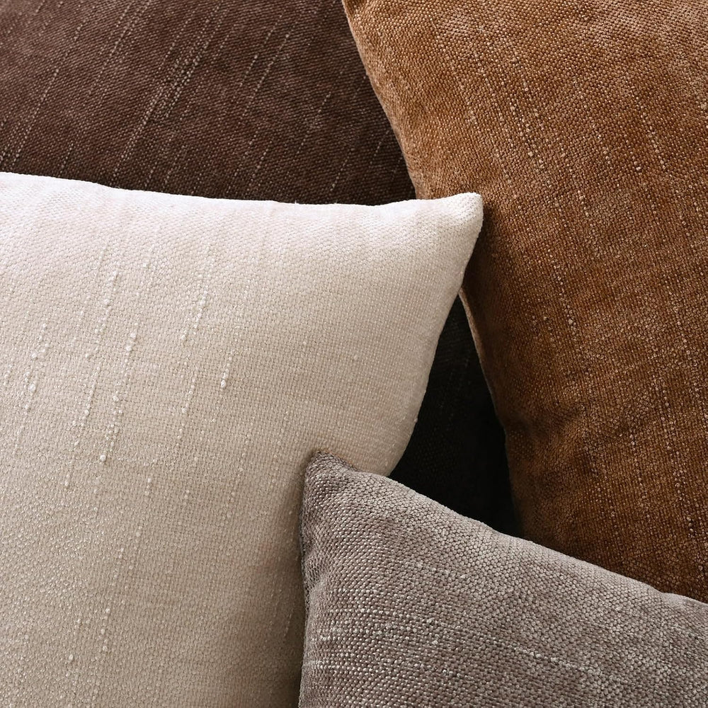 Set of 4 Soft Textured Decorative Throw Pillow Covers 20x20 Inch Cozy Farmhou...