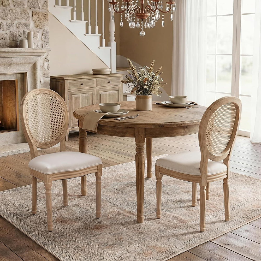 SoarFlash French Dining Chairs Set of 2, Vantage Dining Chair with Round Back...