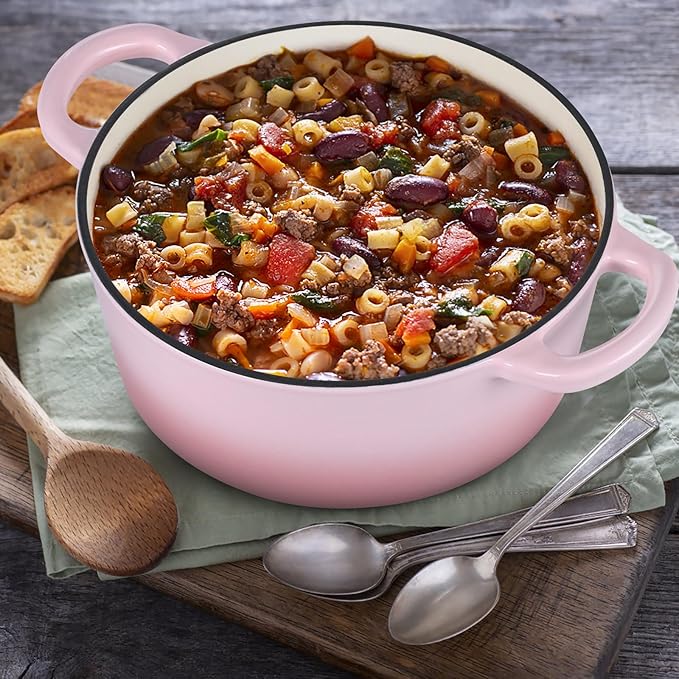 E-far 3 Qt Enameled Cast Iron Dutch Oven