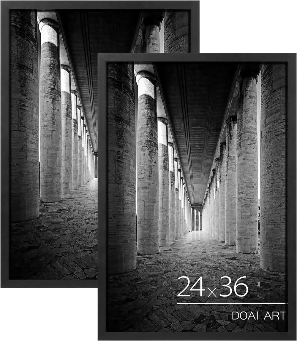 DOAI ART 24x36 Poster Frame Black 2 Pack, Poster Frames 24 x 36 inches or 24x...
