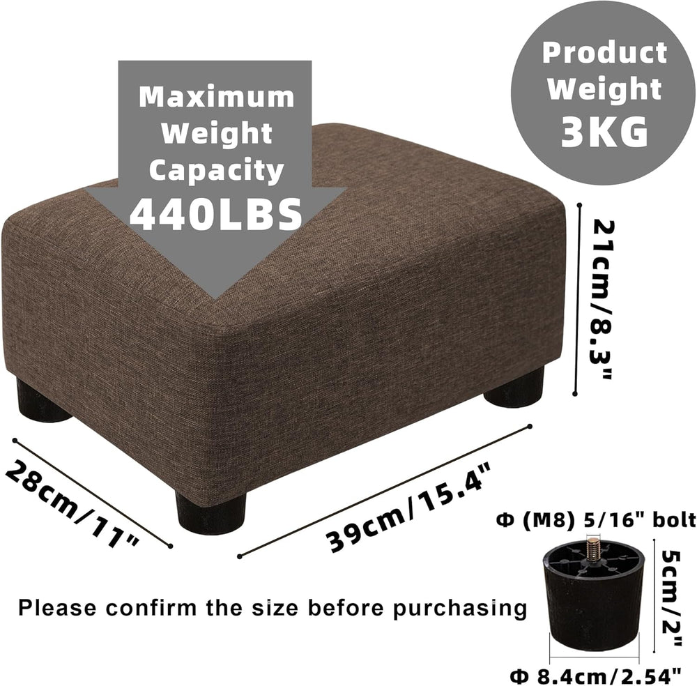 CAROLMADE Small Foot Stool Ottoman Footstool with Legs Under Desk Footrest fo...