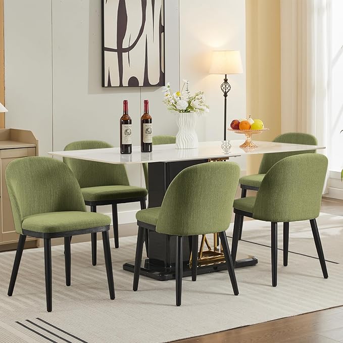 Garvee Wooden Dining Chairs Set of 4, Upholstered Kitchen Dining Room Chair, ...