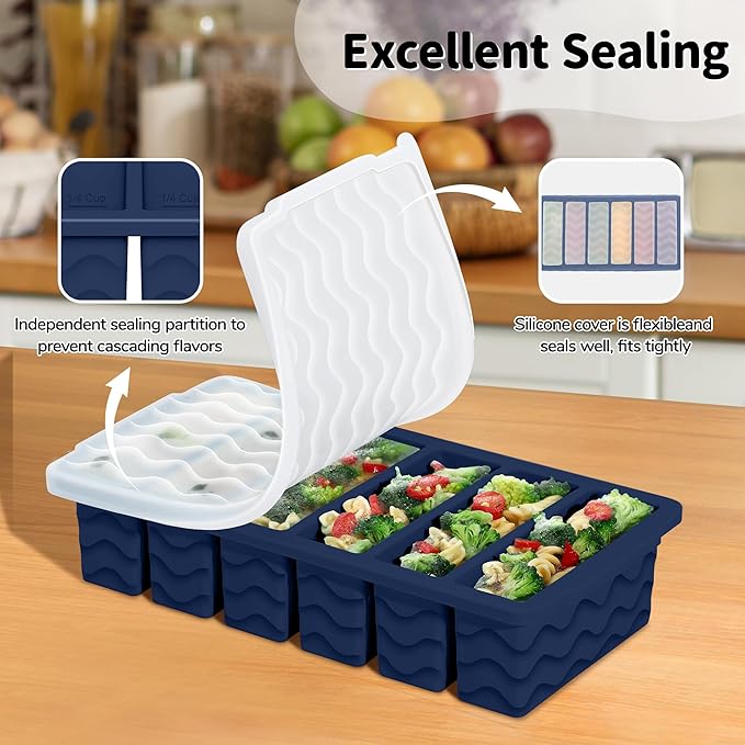 3-Pack Silicone Freezer Trays