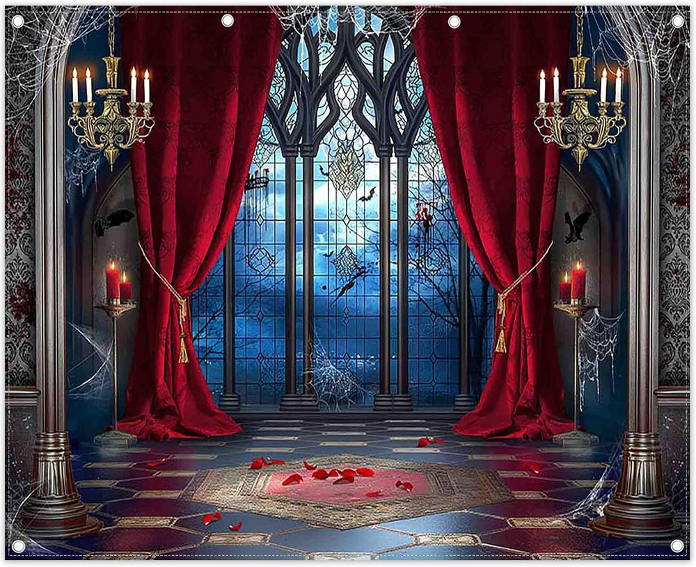 10x8ft Halloween Vampire Medieval Castle Photography Backdrop