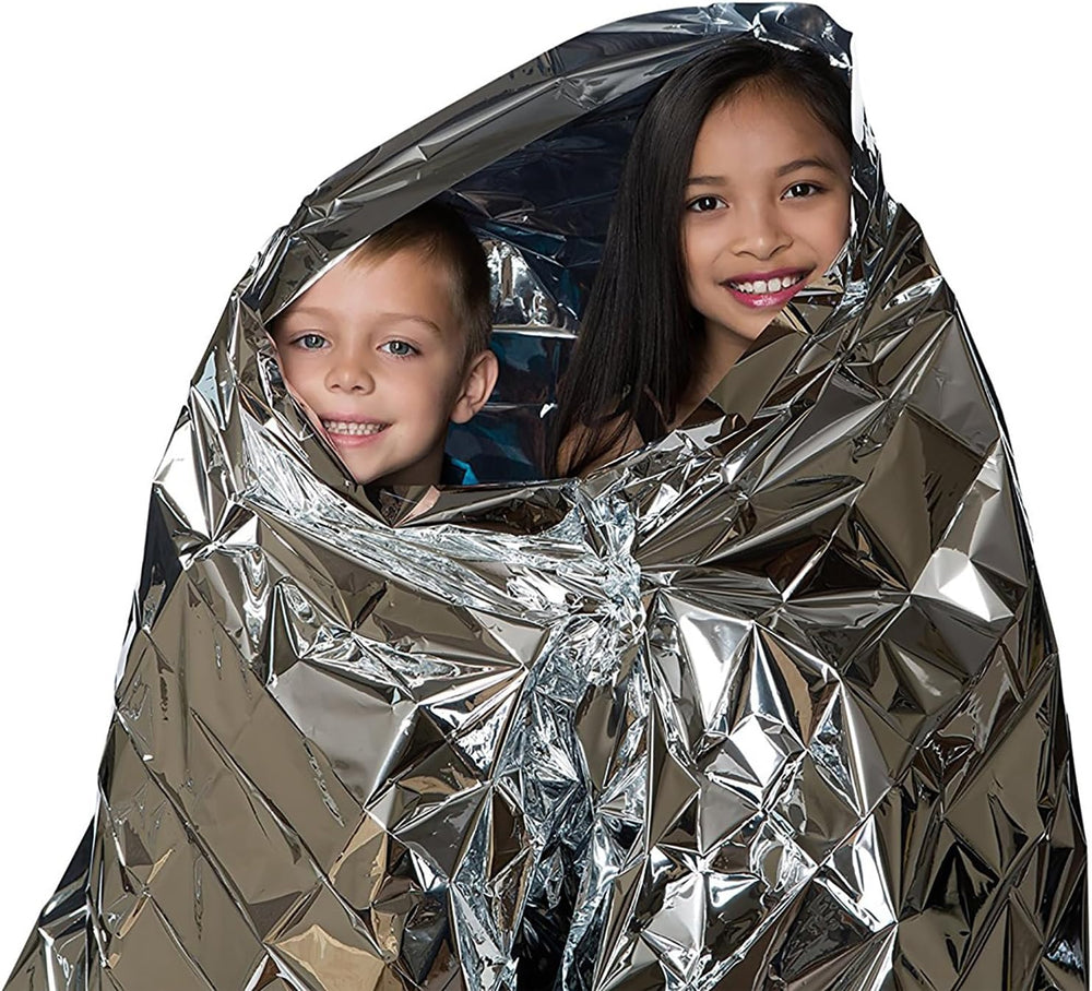 Emergency Foil Blanket 100 Pack Survival Thermal Mylar Reflective Blankets