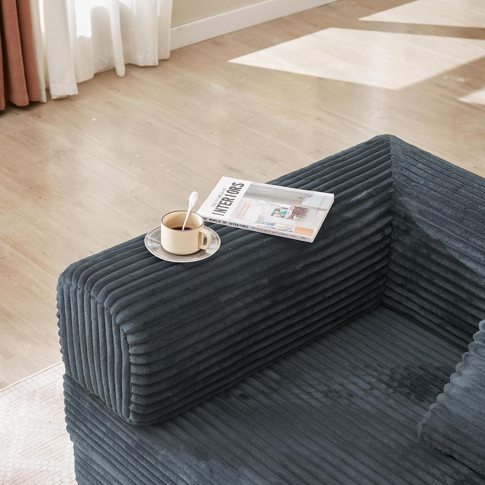 Boneless Couch Futon Sofa Bed Sectional Couches for Living Room,Cloud Couch w...