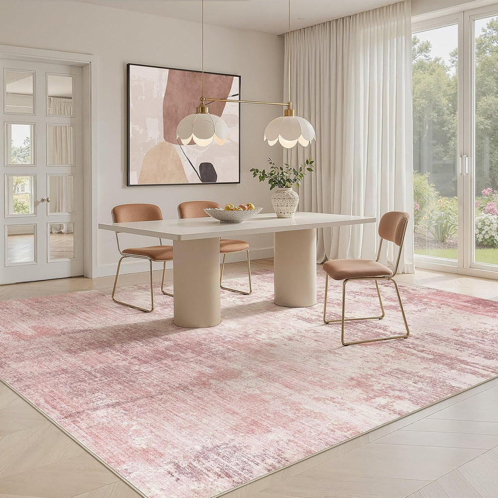 UERMEI 6x9 Area Rug Living Room Rugs - Washable Neutral Modern Abstract Soft ...