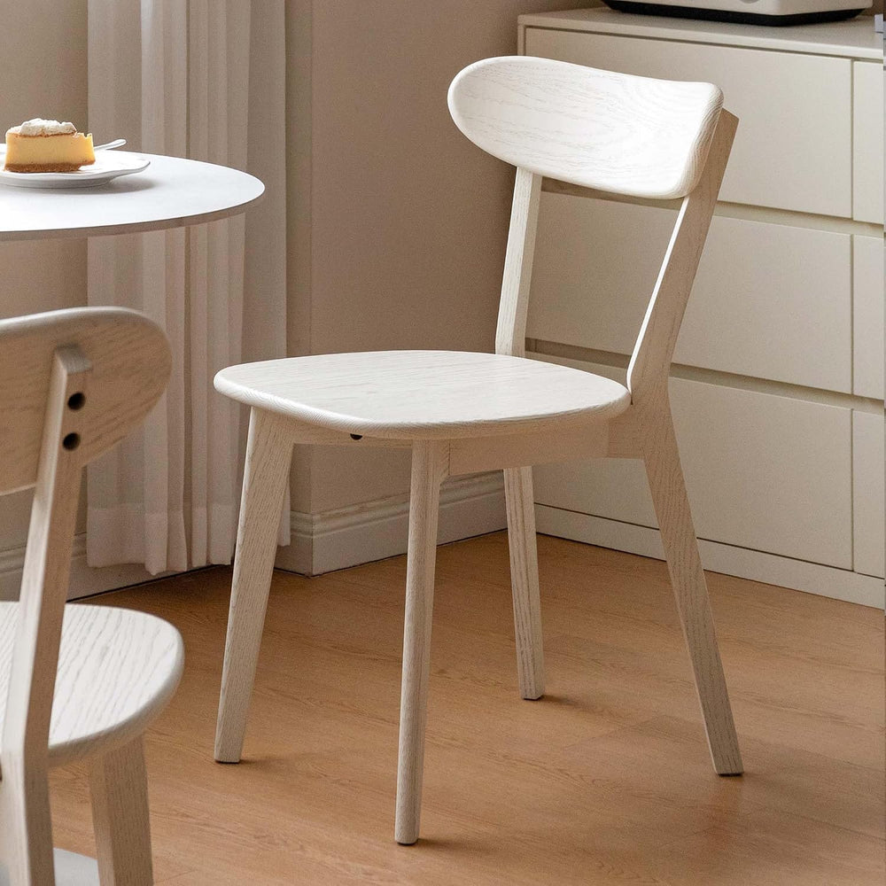 Oak Dining Chairs, Kitchen Chairs, 100% Solid Wood Modern Dinner Chair with C...