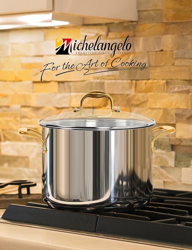 MICHELANGELO Stainless Steel Stock Pot