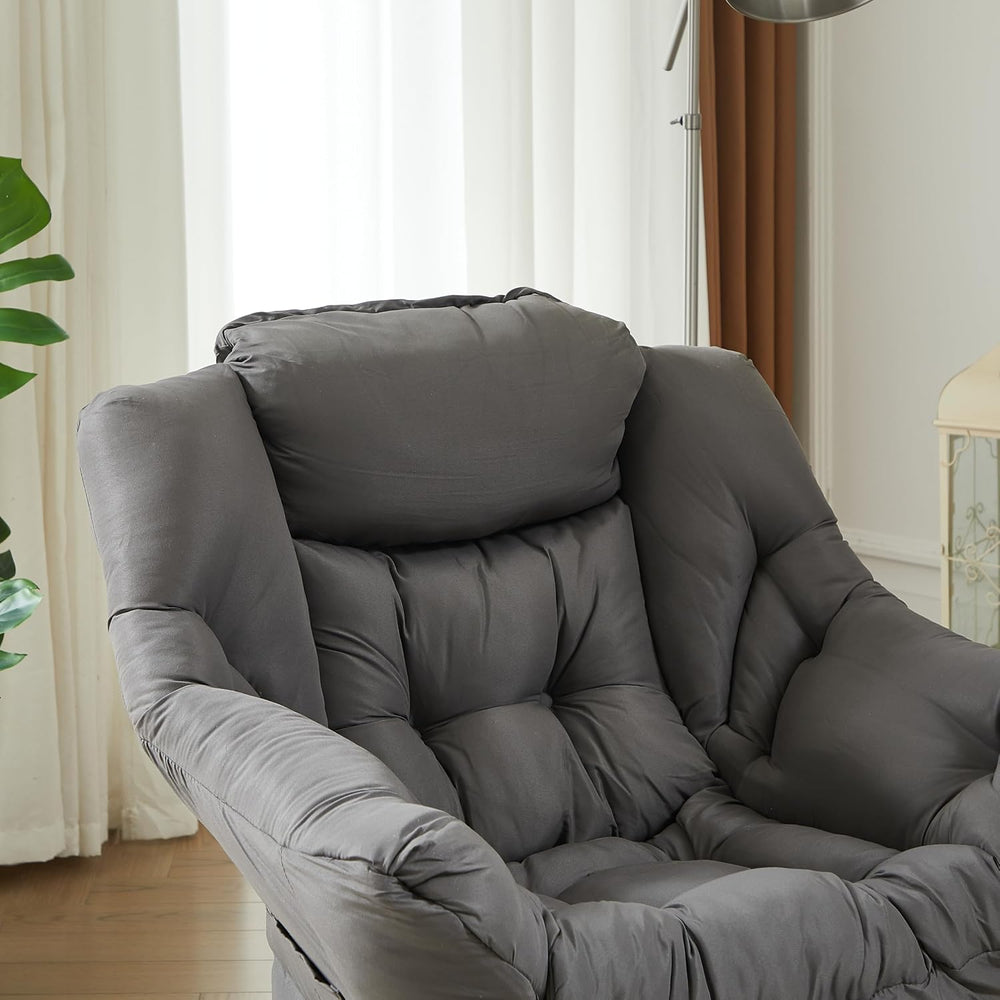 HollyHOME Lazy Chair with Foldable Ottoman, Accent Comfy Lounge Armchair and ...