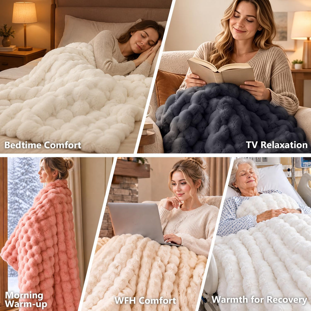 Heated Blanket Electric Throw, 10 Heat Settings 9Hour Auto Shut Off