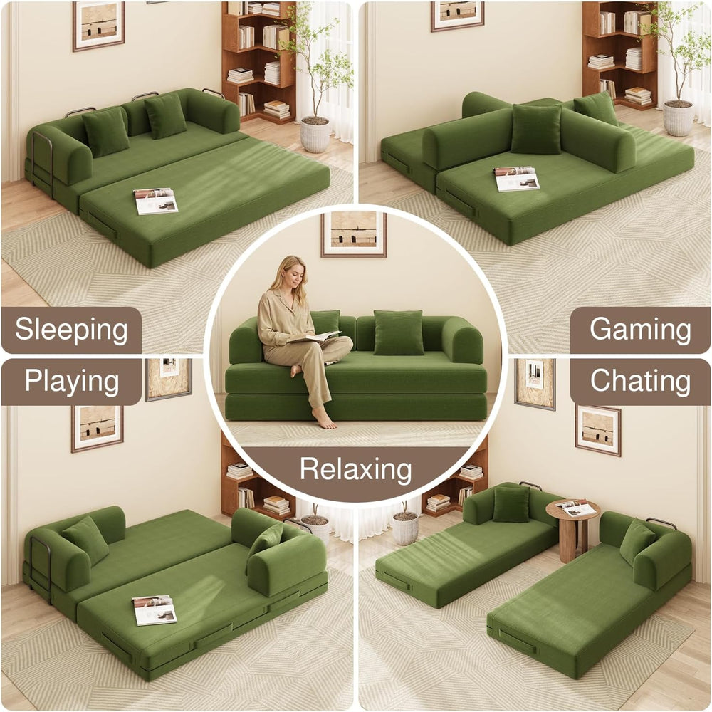 Ahomly 78.8'' Convertible Sofa Bed,5-in-1 Boneless Couch, No Assembly
