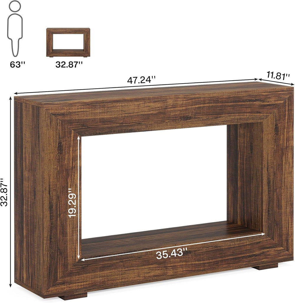 Tribesigns Farmhouse Console Table, 47 Inches Entryway Console Table with Sto...