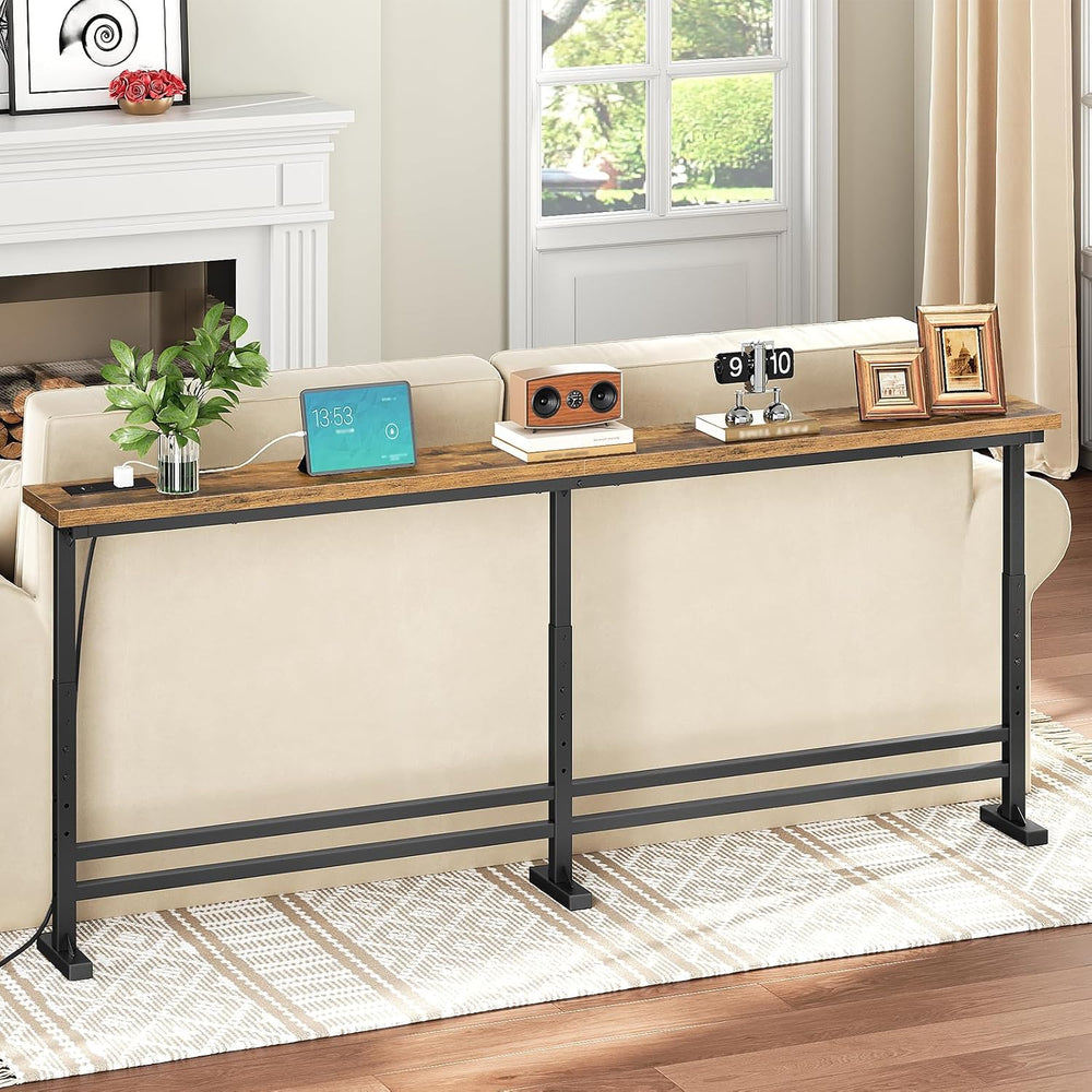 YATINEY 70.9" Console Table with Adjustable Height (27.6"-35.4"...