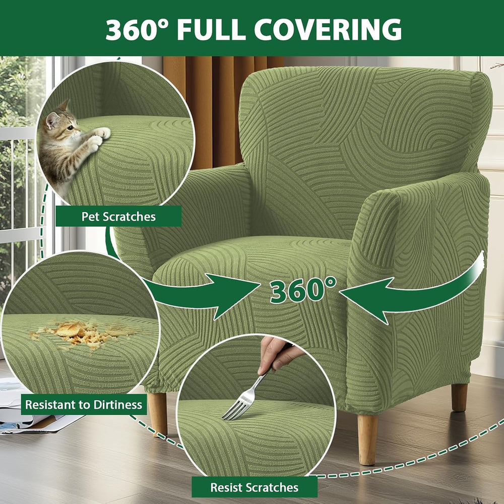 Stretch Chair Covers Armchair Slipcovers for Living Room,OliveGreen