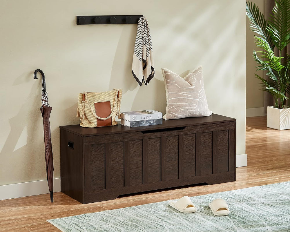 VANKILEY 51.2" Storage Chest Extra Large,Wooden Storage Bench,Espresso |...