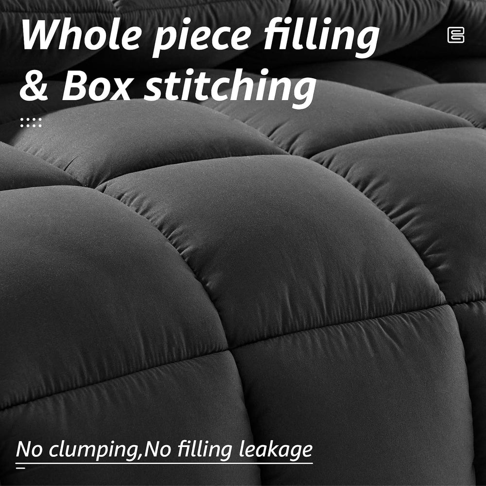 Queen Comforter, All Season Down Alternative Duvet Insert, Cooling Quilted Be...