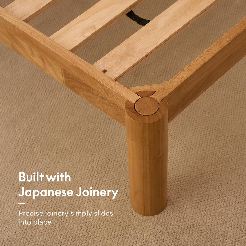 FLEXISPOT Hako G2 Japanese Joinery Bed Frame Queen, No-Tool Assembly