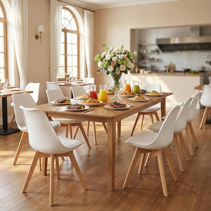 Dining Chairs Set of 8, Modern Upholstered Dining Room Chairs with PU Leather...