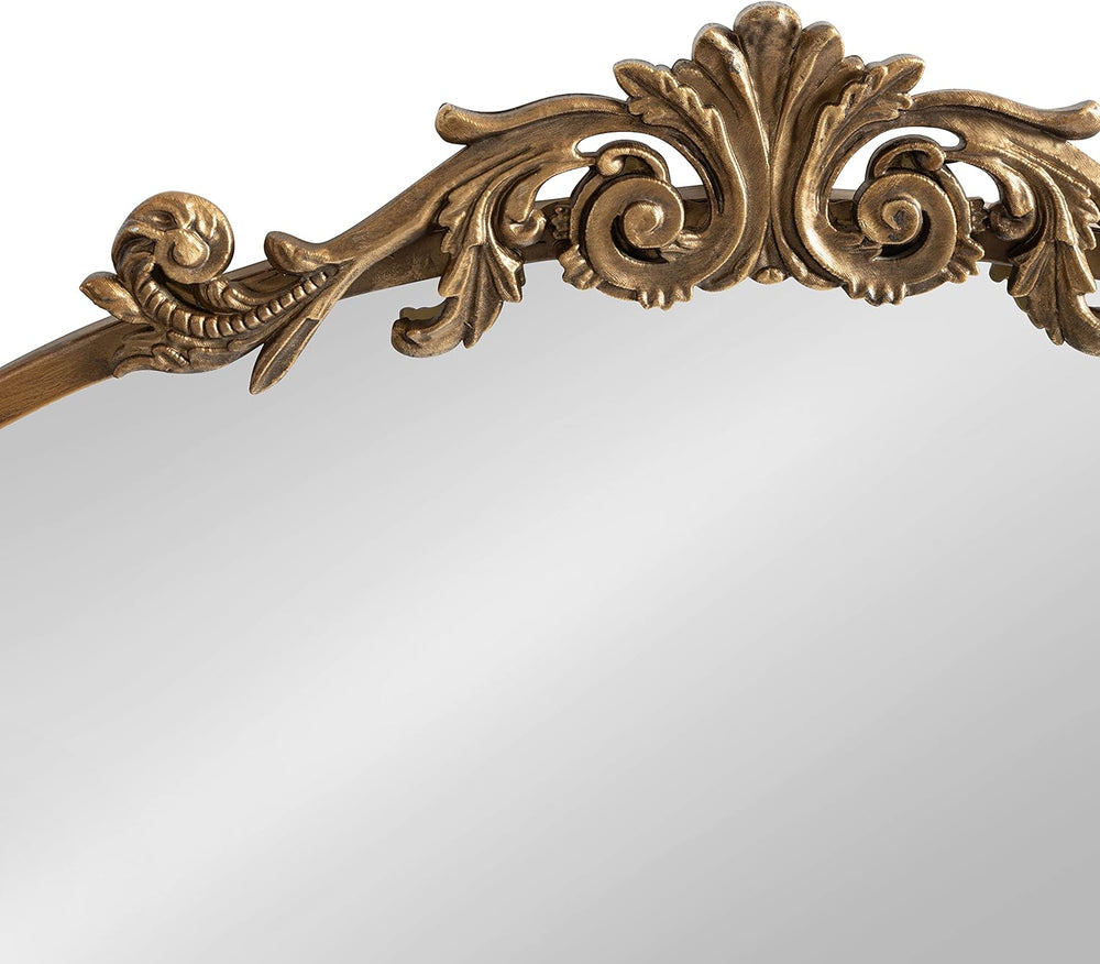 Kate and Laurel Arendahl Traditional Arch Mirror, 19 x 31 , Gold, Baroque Ins...