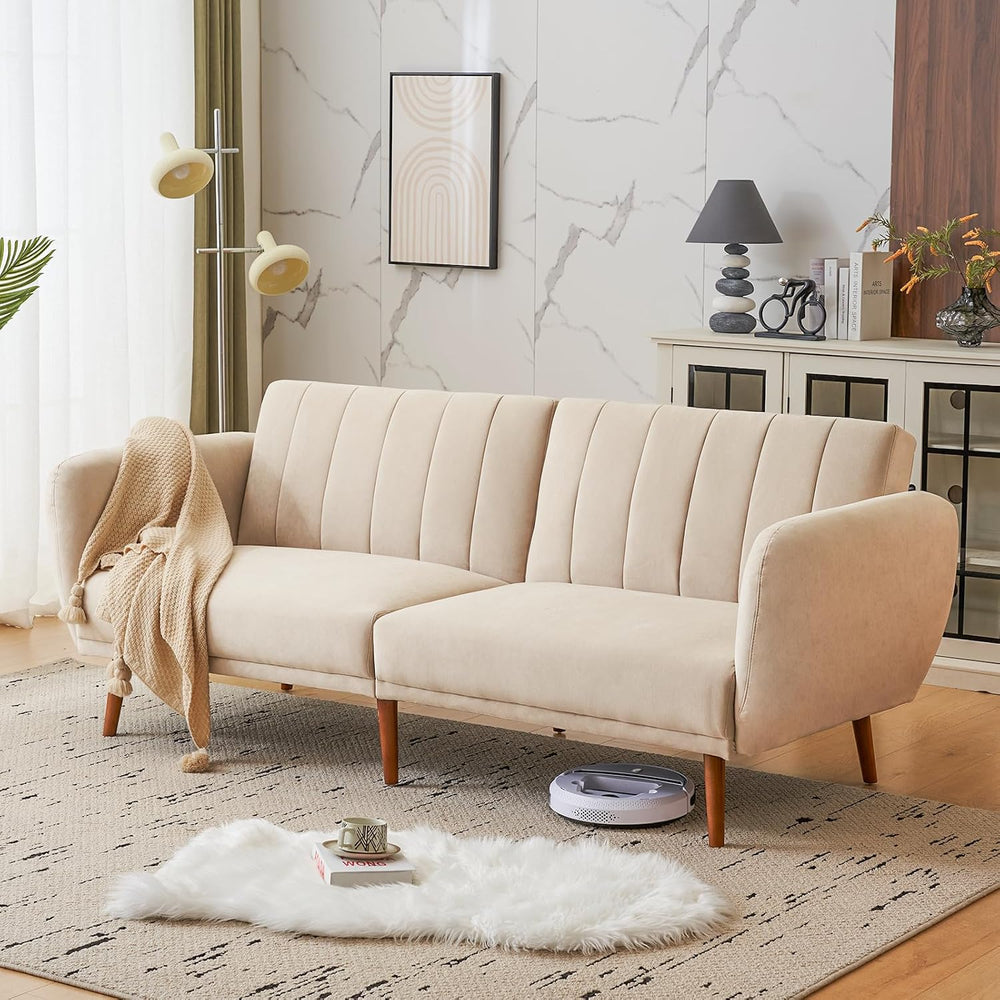 Furnimart 81" Futon Sofa Bed, 3-Way Convertible Sleeper Sofa, Modern Lov...