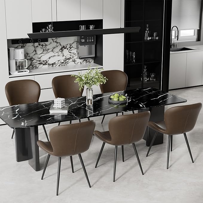 Nalupatio Dining Chairs Set of 4, Modern Dining Room Chairs Comfy Backrest Th...