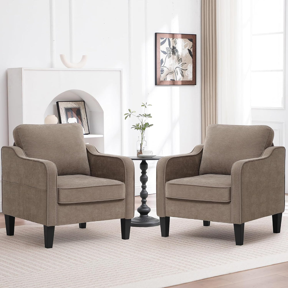 Accent Chair for Living Room, Mid Century Modern Reading Chair for Bedroom, U...