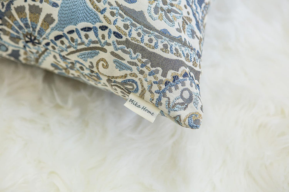 Pack of 2 Throw Pillow Covers Decorative Pillow Shells for Sofa Couch, Paisle...