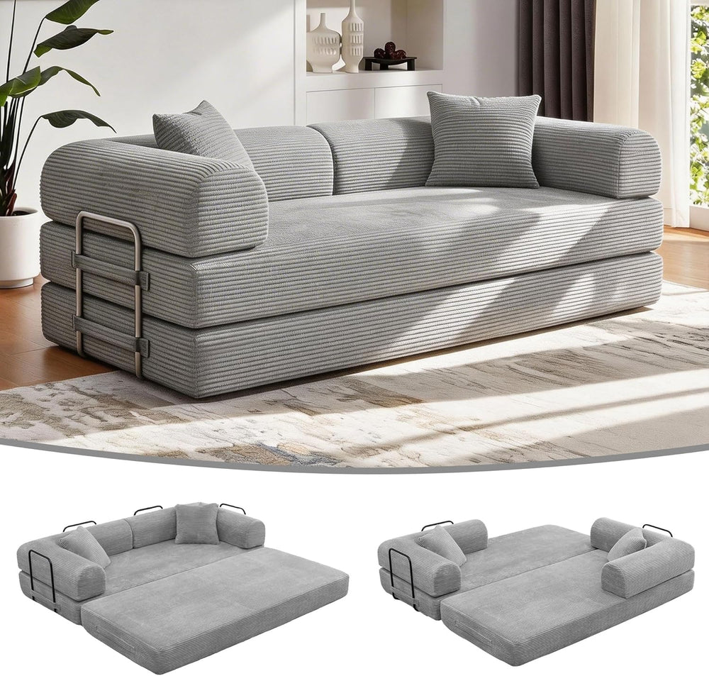 JJJ 78 inch Boneless Sofa Bed Sleeper Couch