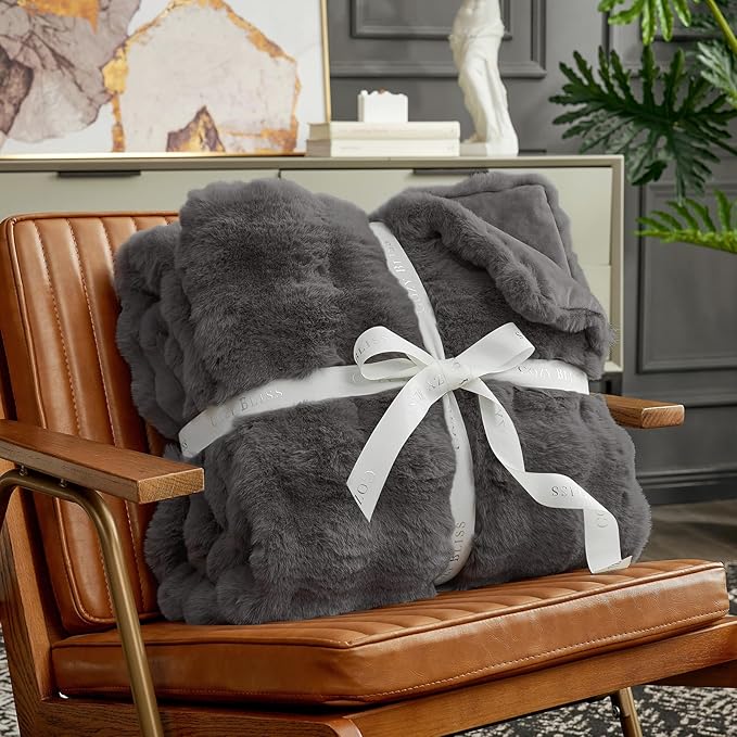 Cozy Bliss Faux Fur Bubble Throw